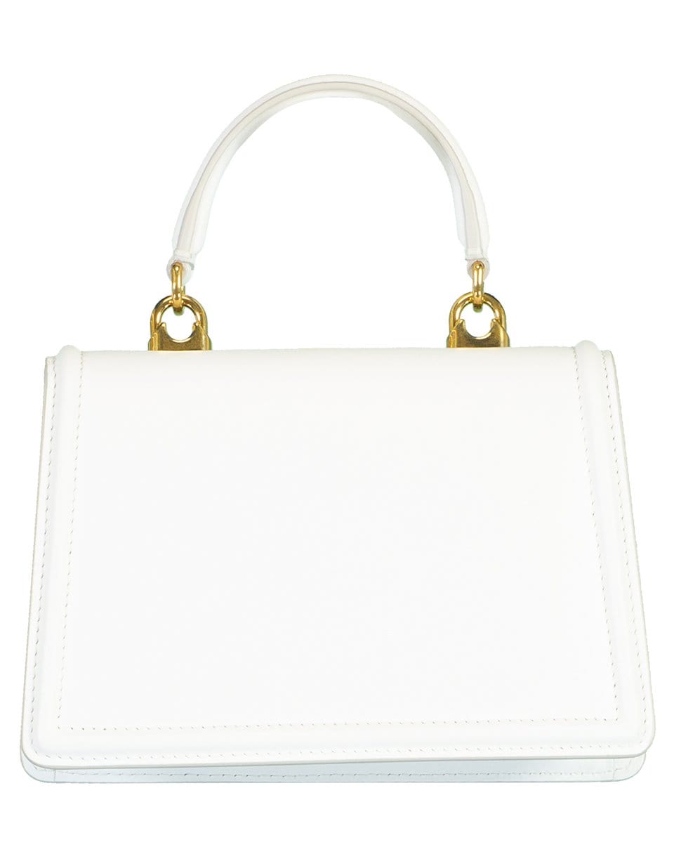 DOLCE & GABBANA-Small Smooth Calfskin Devotion Bag-WHITE