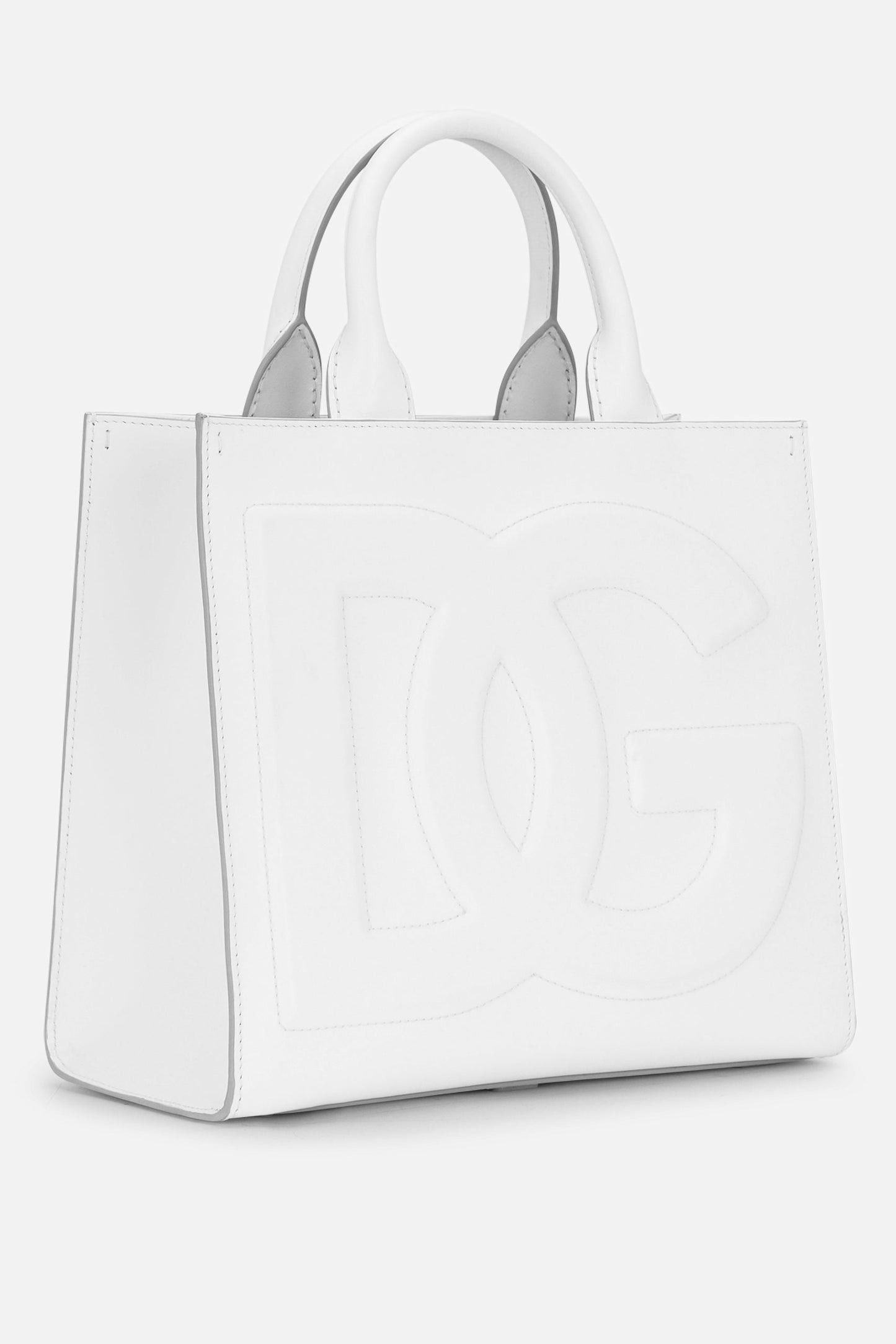 DOLCE & GABBANA-Medium DG Embossed Mono Tote-BIANCO