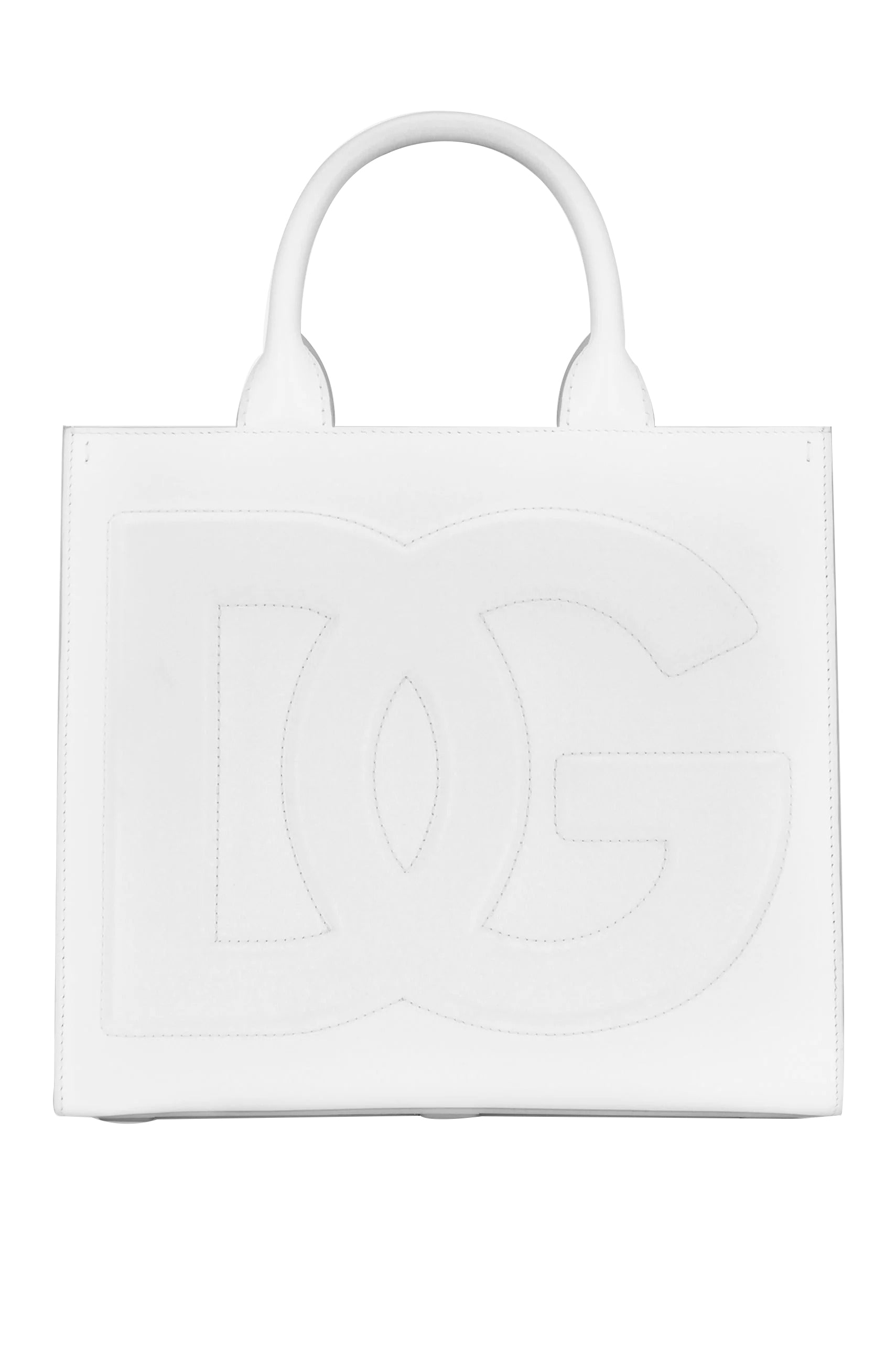 DOLCE & GABBANA-Medium DG Embossed Mono Tote-BIANCO