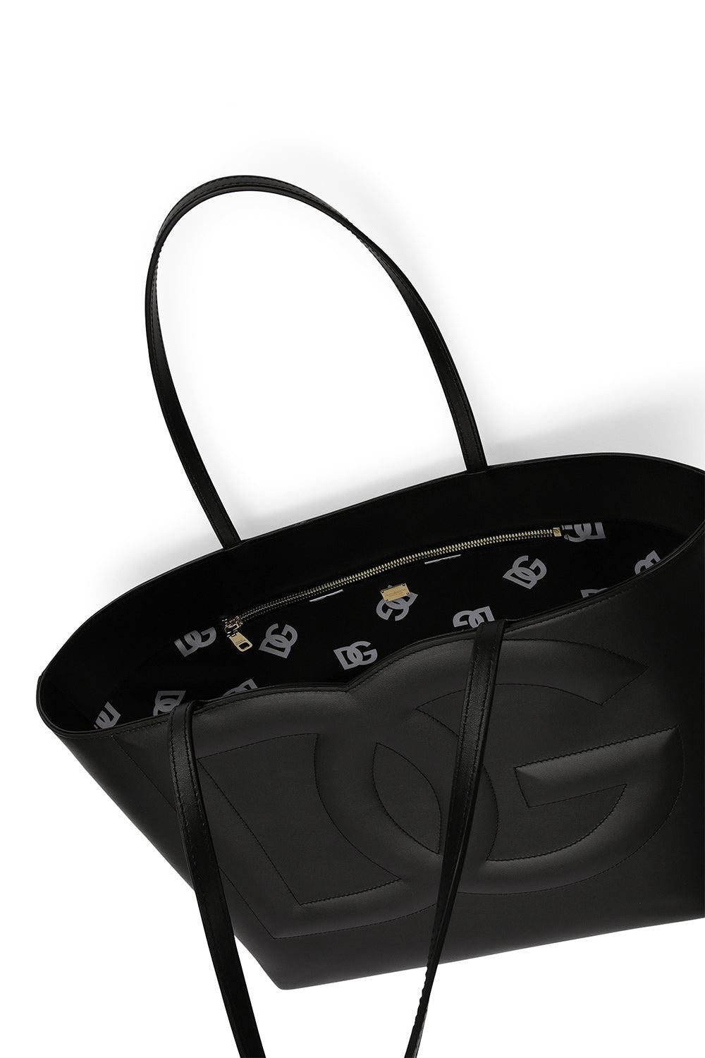 Large DG Logo Tote - Black-BLACK-O/S-HANDBAGTOTES-DOLCE & GABBANA
