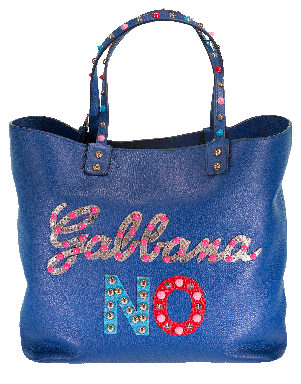 DOLCE & GABBANA-Dolce Logo Tote-BLUE