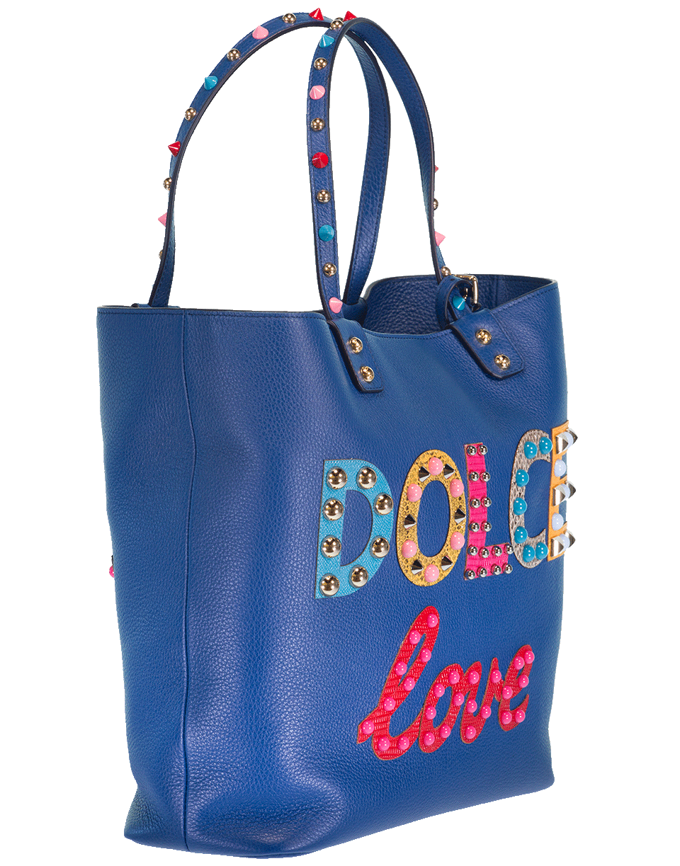 DOLCE & GABBANA-Dolce Logo Tote-BLUE