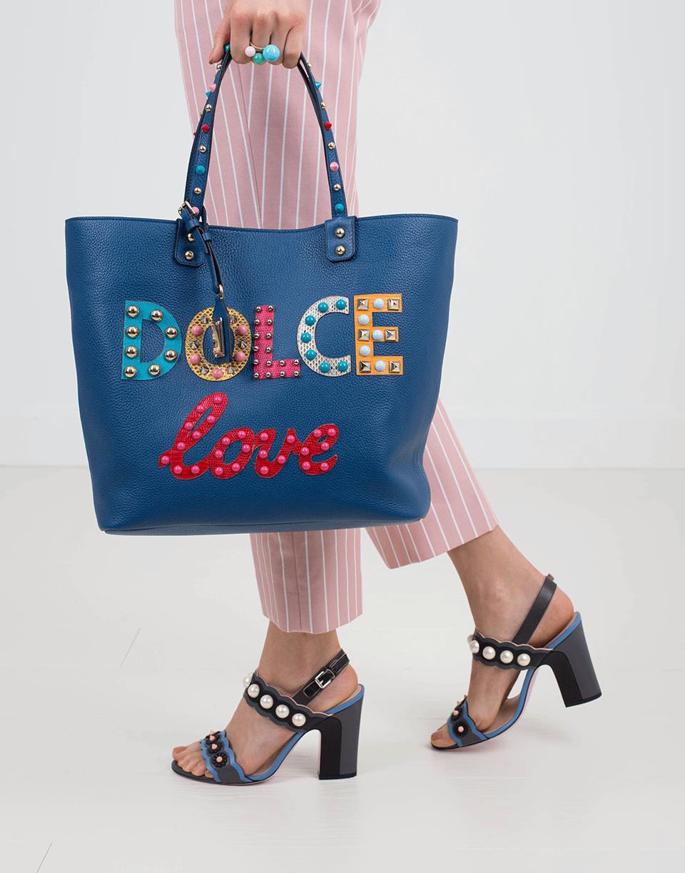 DOLCE & GABBANA-Dolce Logo Tote-BLUE