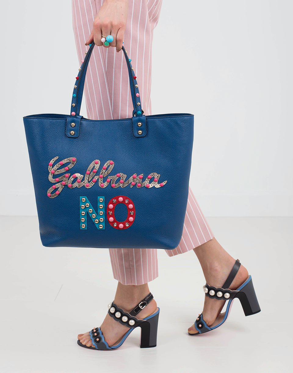DOLCE & GABBANA-Dolce Logo Tote-BLUE