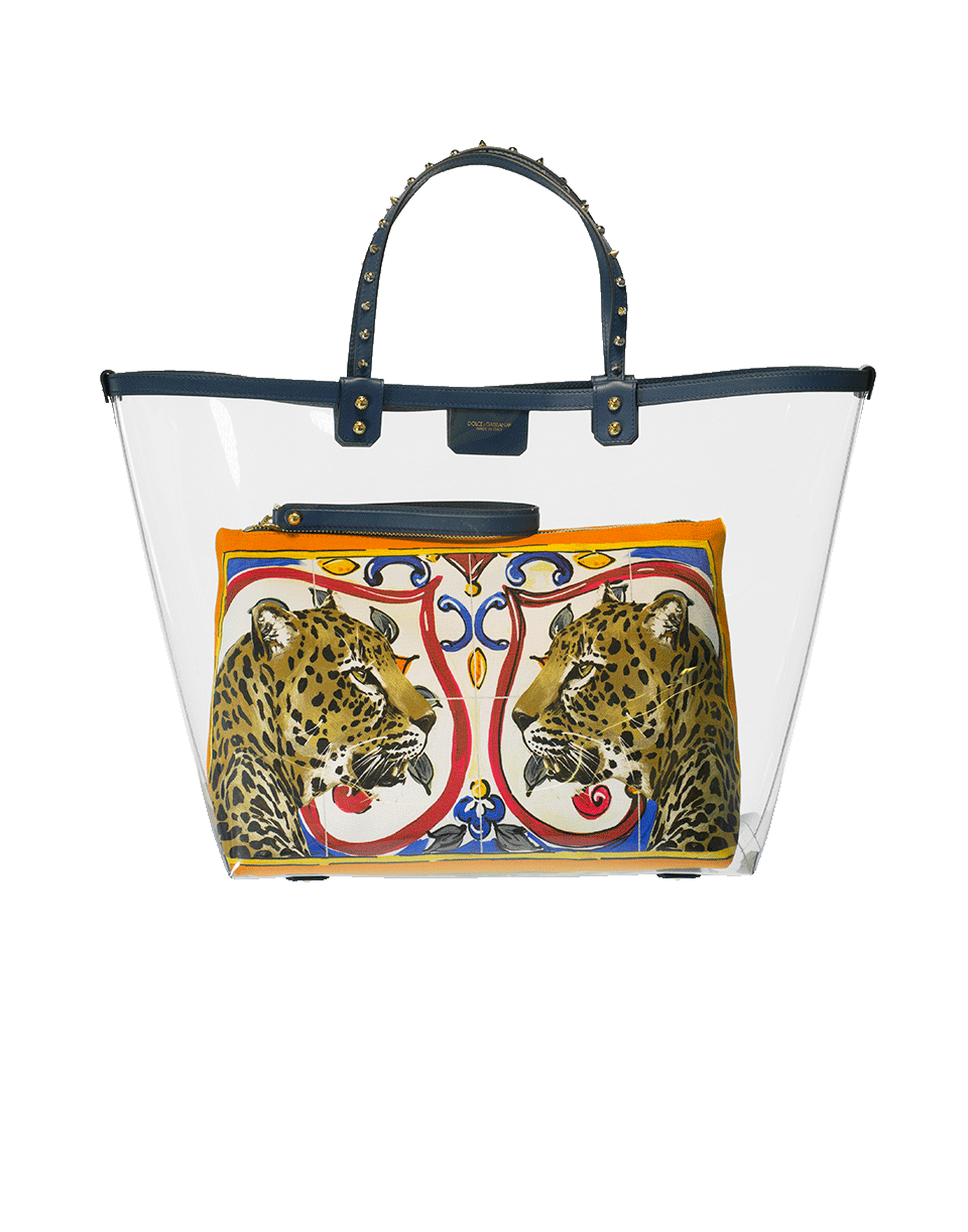 DOLCE & GABBANA-Clear Tote With Print-MAIOLICA