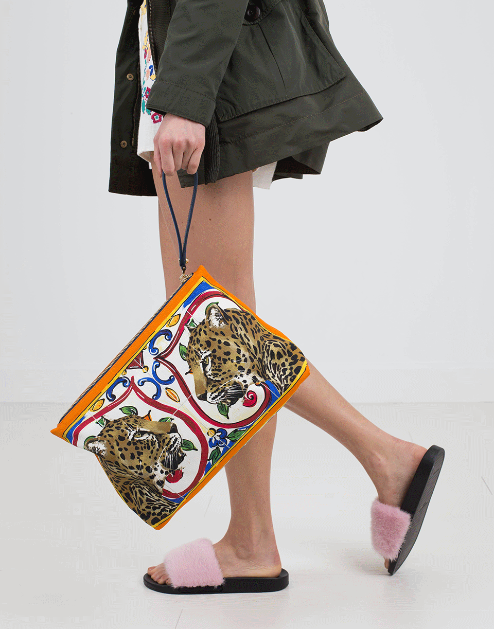 DOLCE & GABBANA-Clear Tote With Print-MAIOLICA