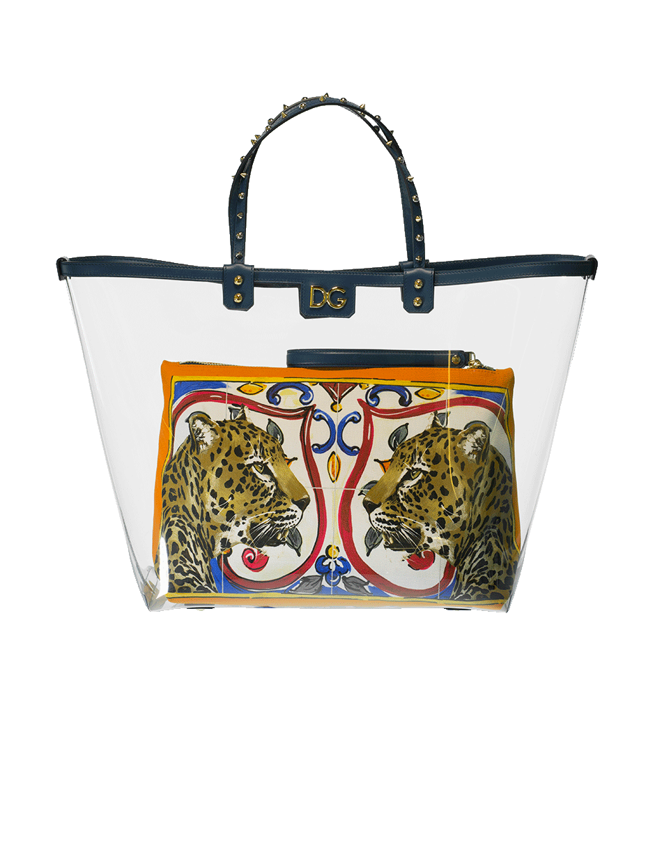 DOLCE & GABBANA-Clear Tote With Print-MAIOLICA