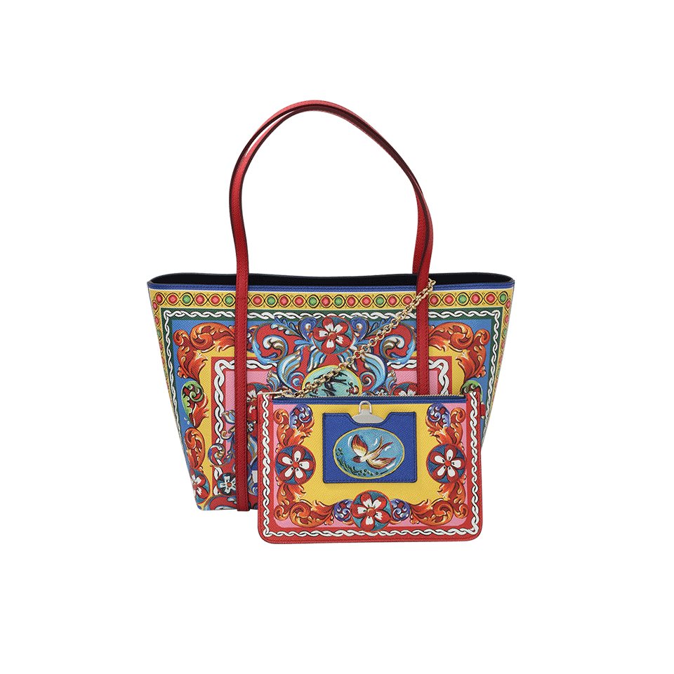 DOLCE & GABBANA-Carreto Print Escape Tote-MULTI