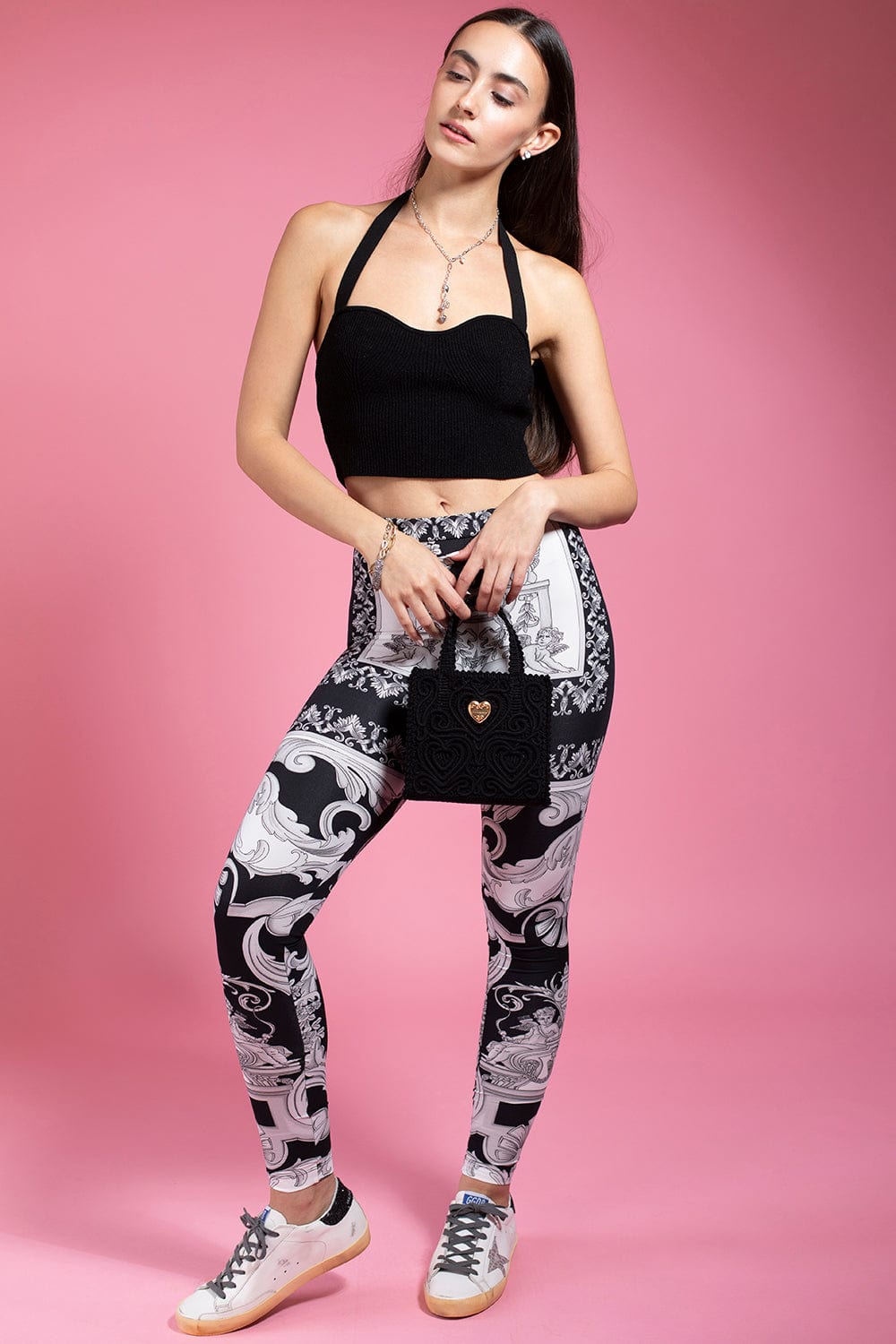 DOLCE & GABBANA-Embroidered Mini Tote Bag-NERO