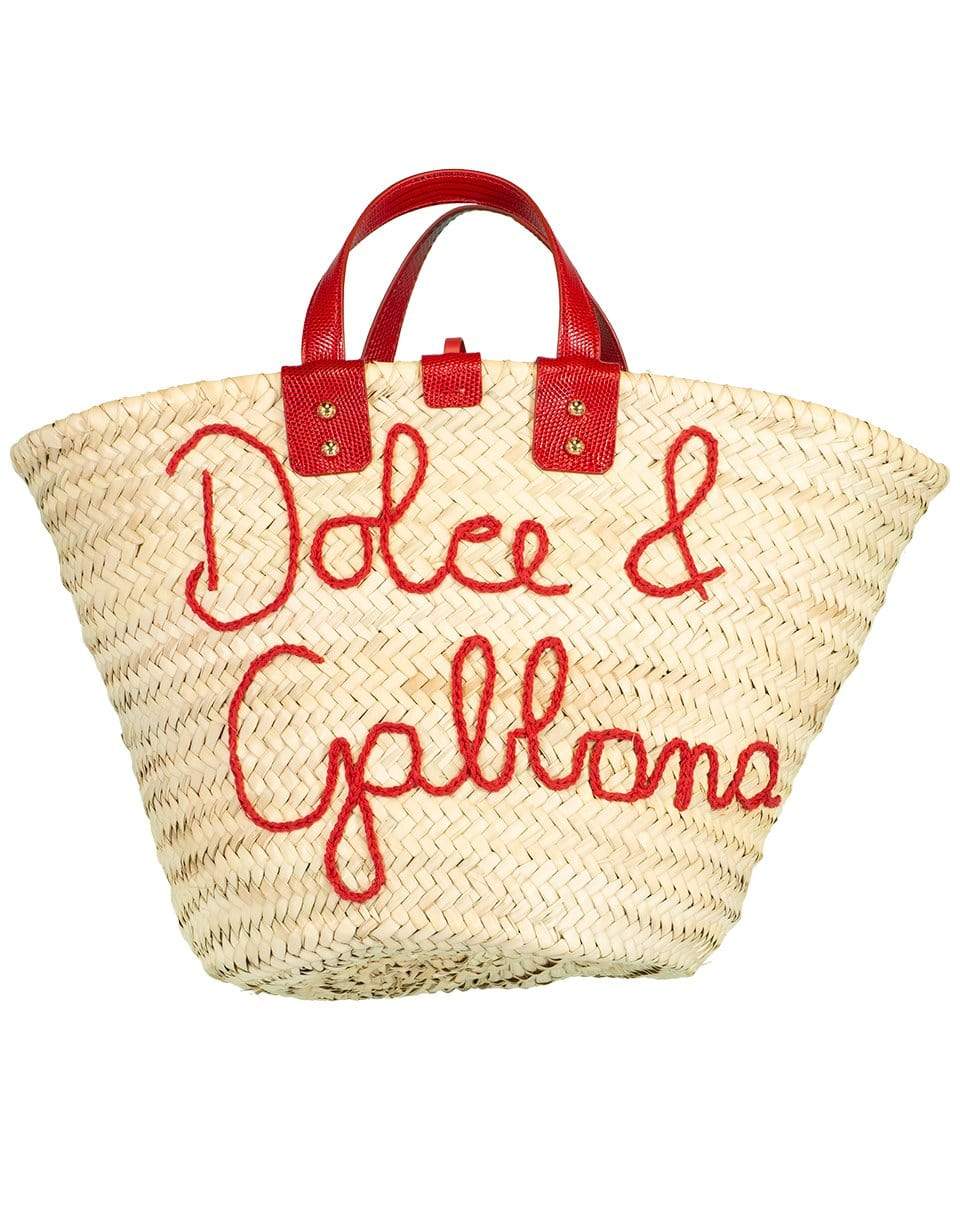 DOLCE & GABBANA-Kendra Basket Tote-RED/NAT