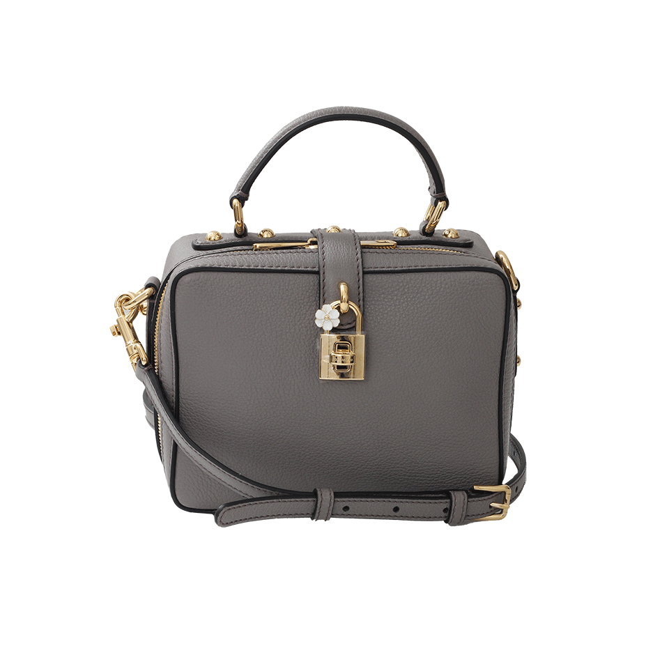 DOLCE & GABBANA-Leather Dolce Box Bag-TORTORA