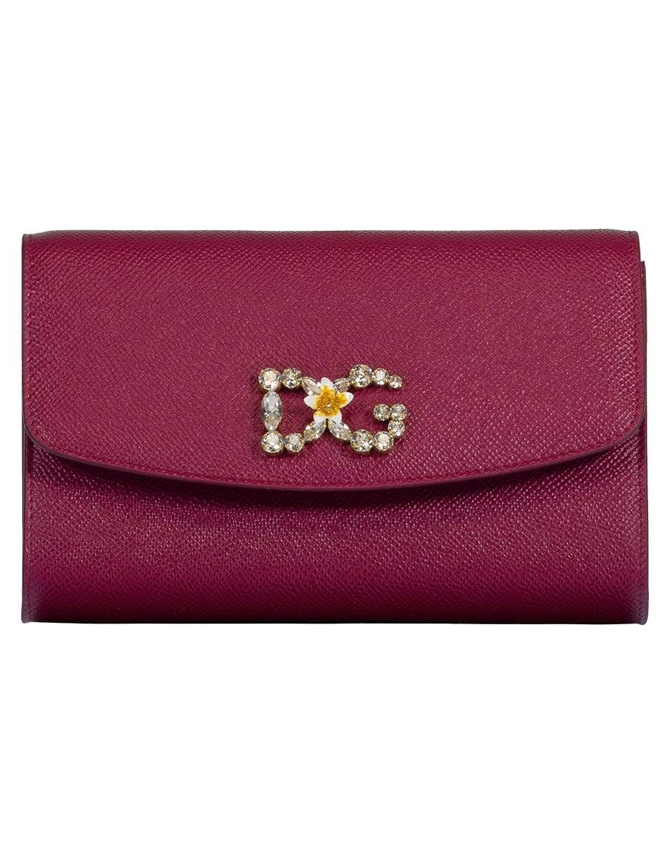 DOLCE & GABBANA-Pink DG Girl Crossbody Wallet-B PINK