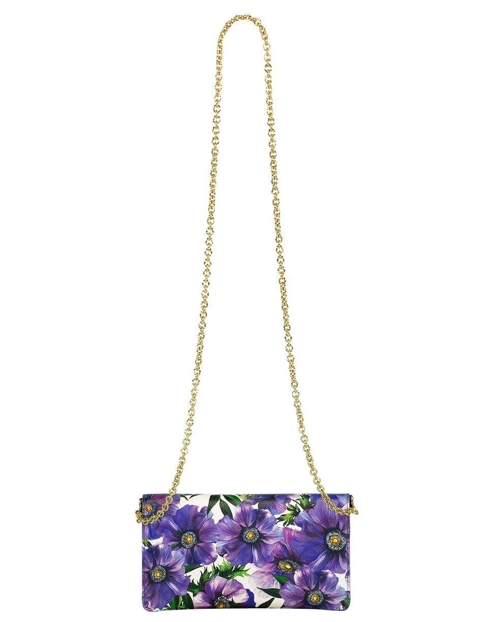 DOLCE & GABBANA-Print Wallet On Chain-PURPLE