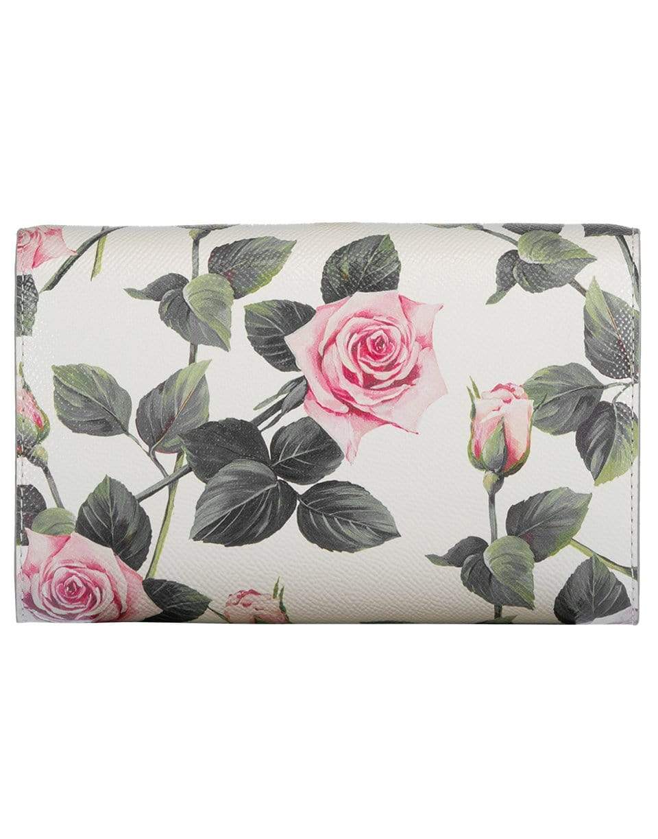 DOLCE & GABBANA-DG Girl Floral Print Crossbody Wallet-ROSE