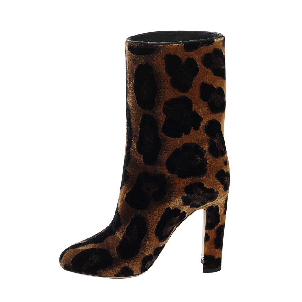DOLCE & GABBANA-Leopard Bootie-