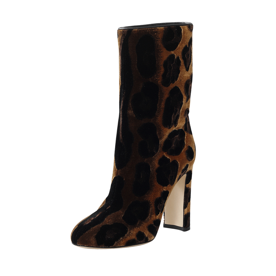 DOLCE & GABBANA-Leopard Bootie-