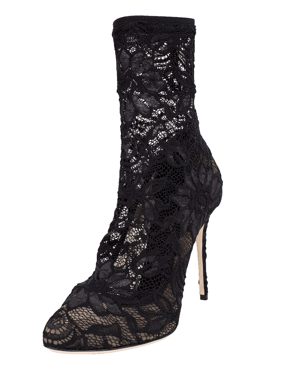 DOLCE & GABBANA-Stretch Lace Bootie-