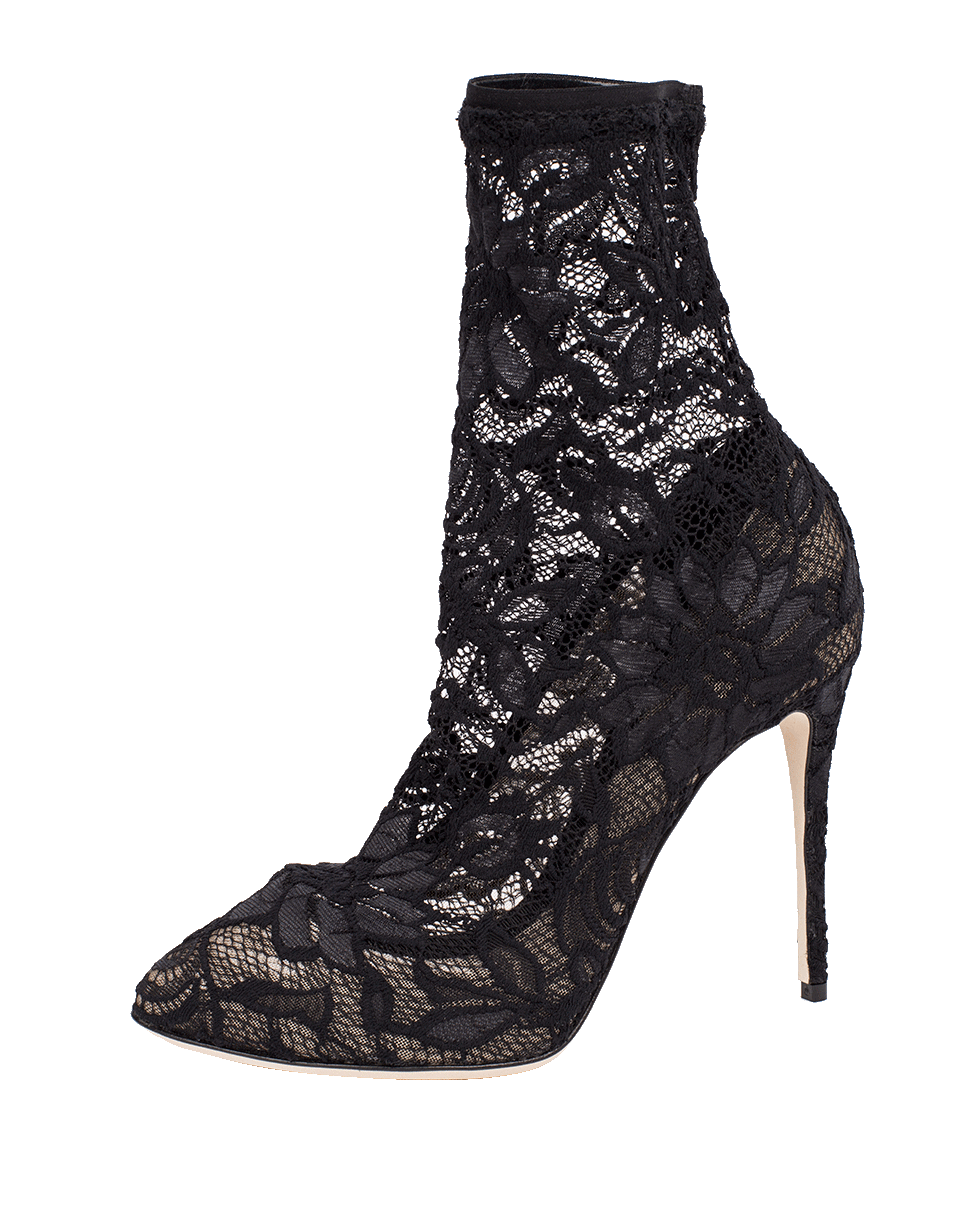 DOLCE & GABBANA-Stretch Lace Bootie-