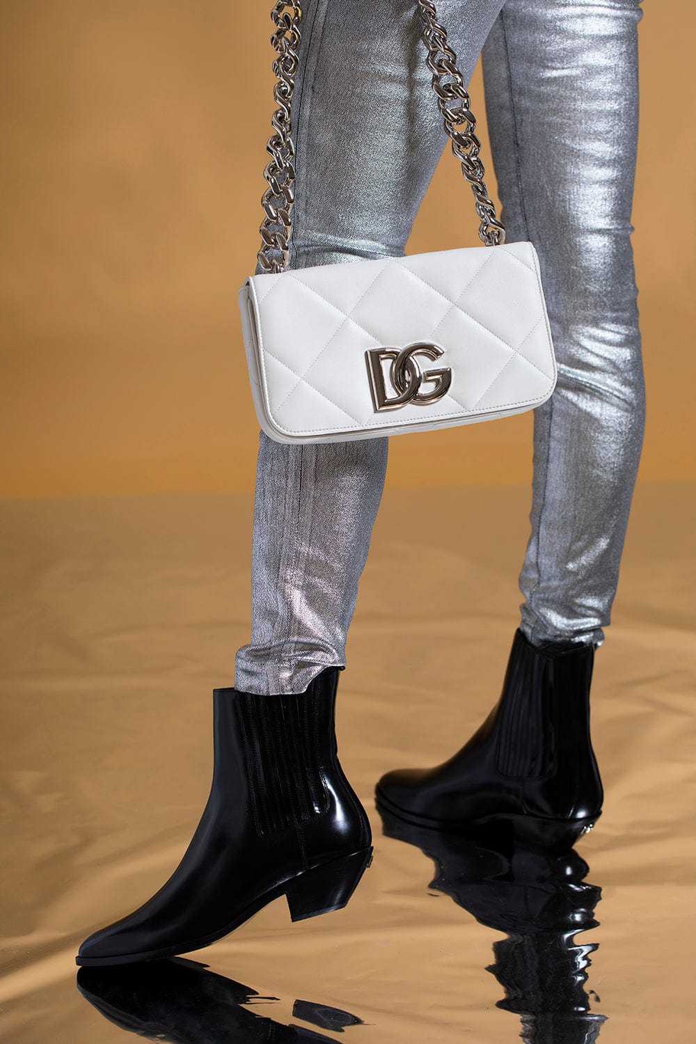 DOLCE & GABBANA-Classic Patent Bootie-