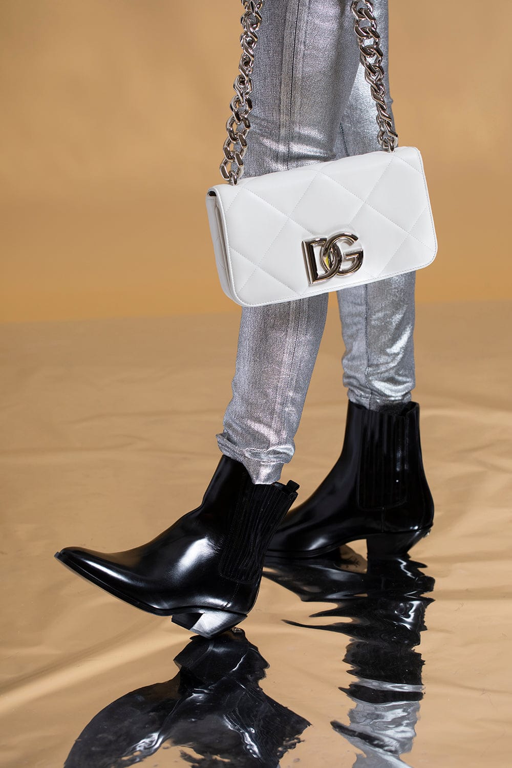 DOLCE & GABBANA-Classic Patent Bootie-