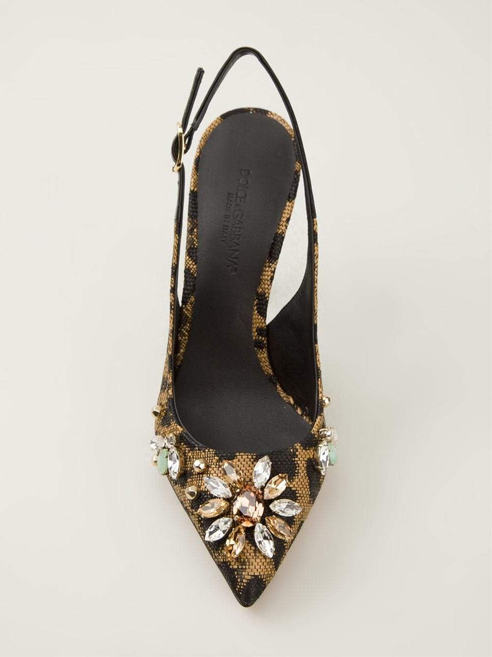 DOLCE & GABBANA-Bellucci Jewel Toe Slingback-
