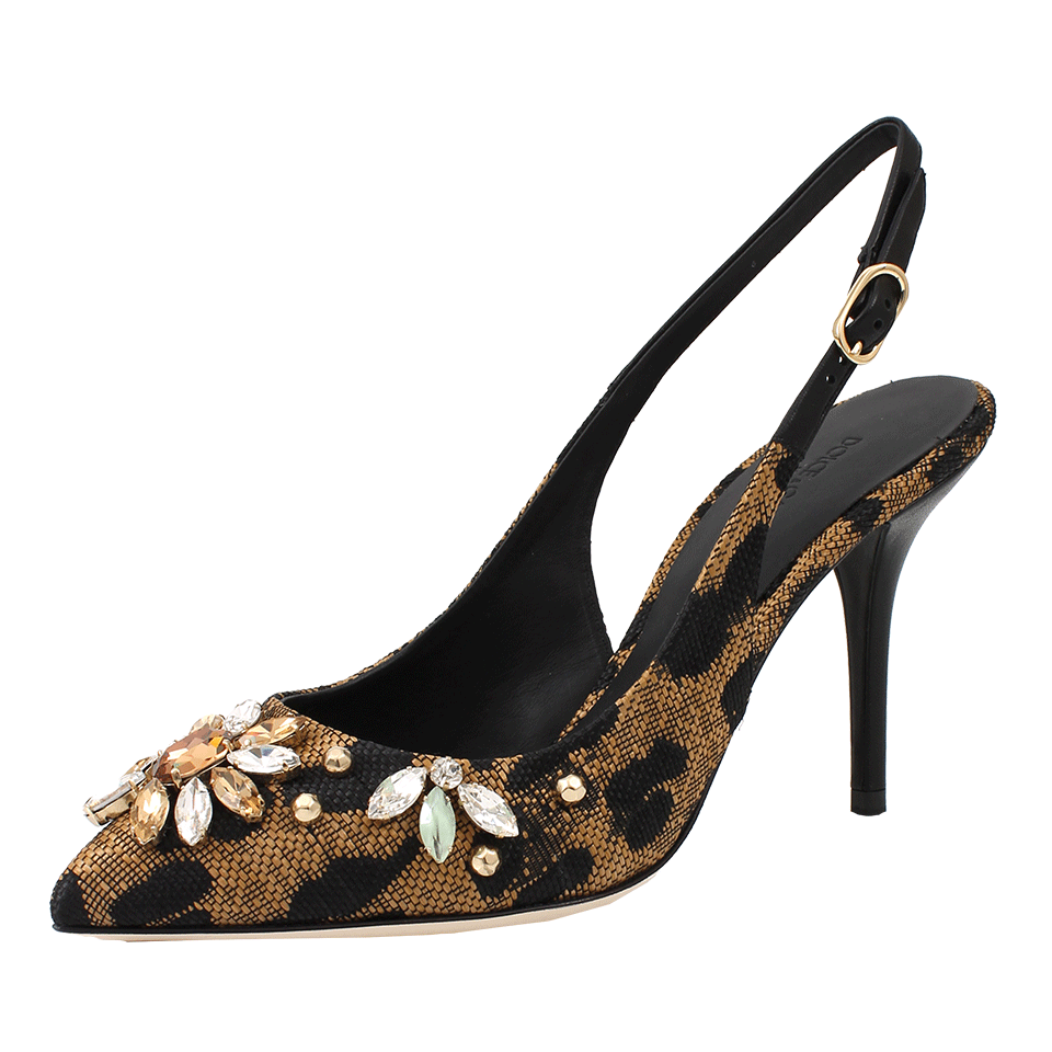 DOLCE & GABBANA-Bellucci Jewel Toe Slingback-