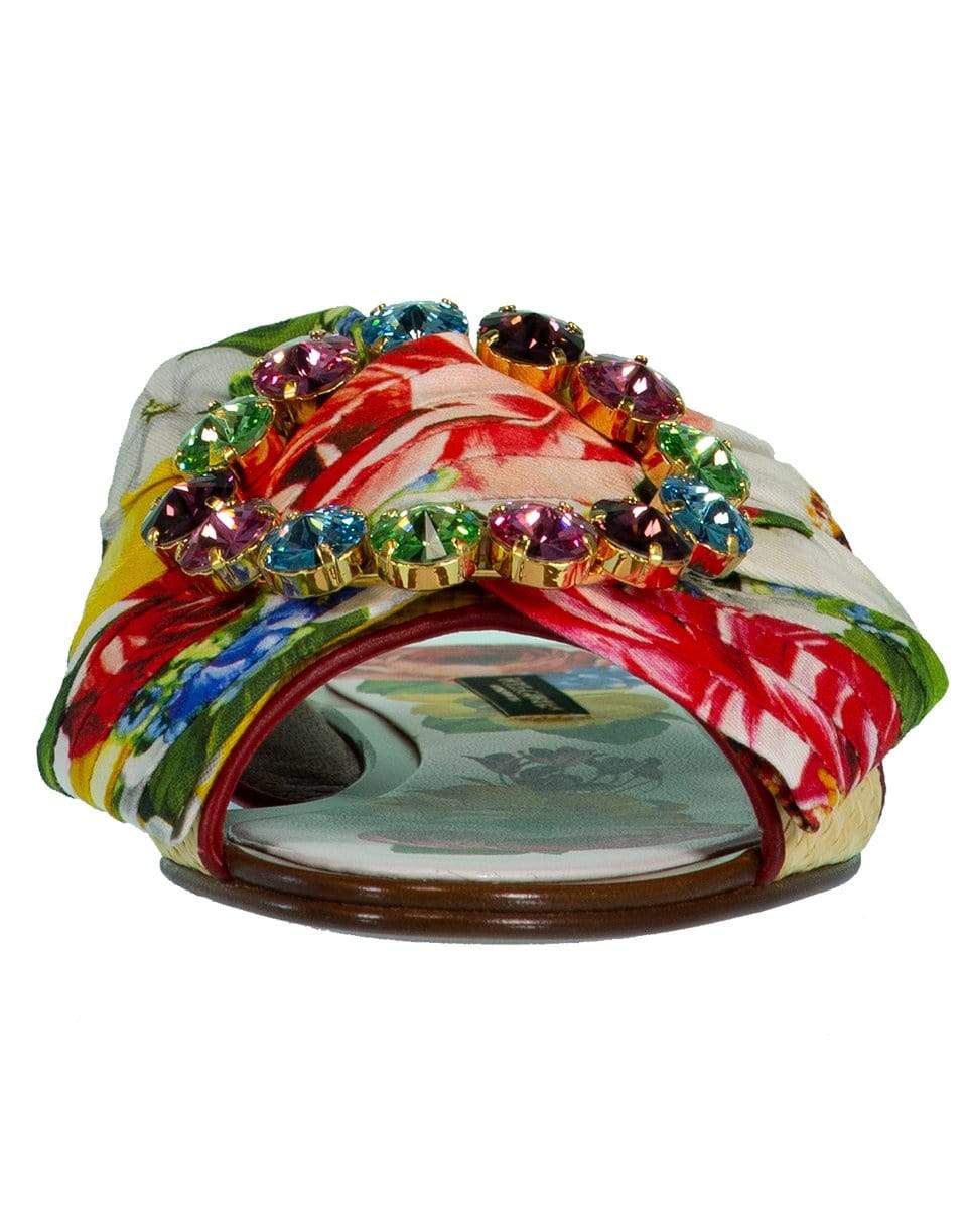 DOLCE & GABBANA-Bianca Printed Slide-