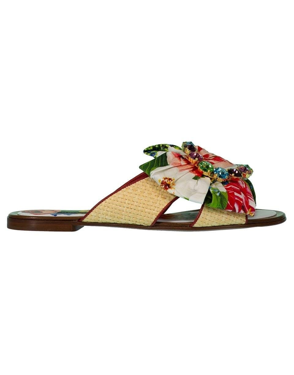 DOLCE & GABBANA-Bianca Printed Slide-