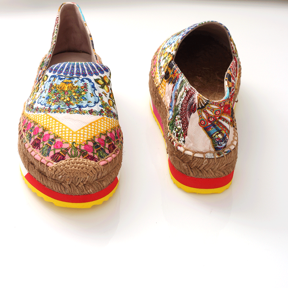 DOLCE & GABBANA-Brocade Print Espadrille-