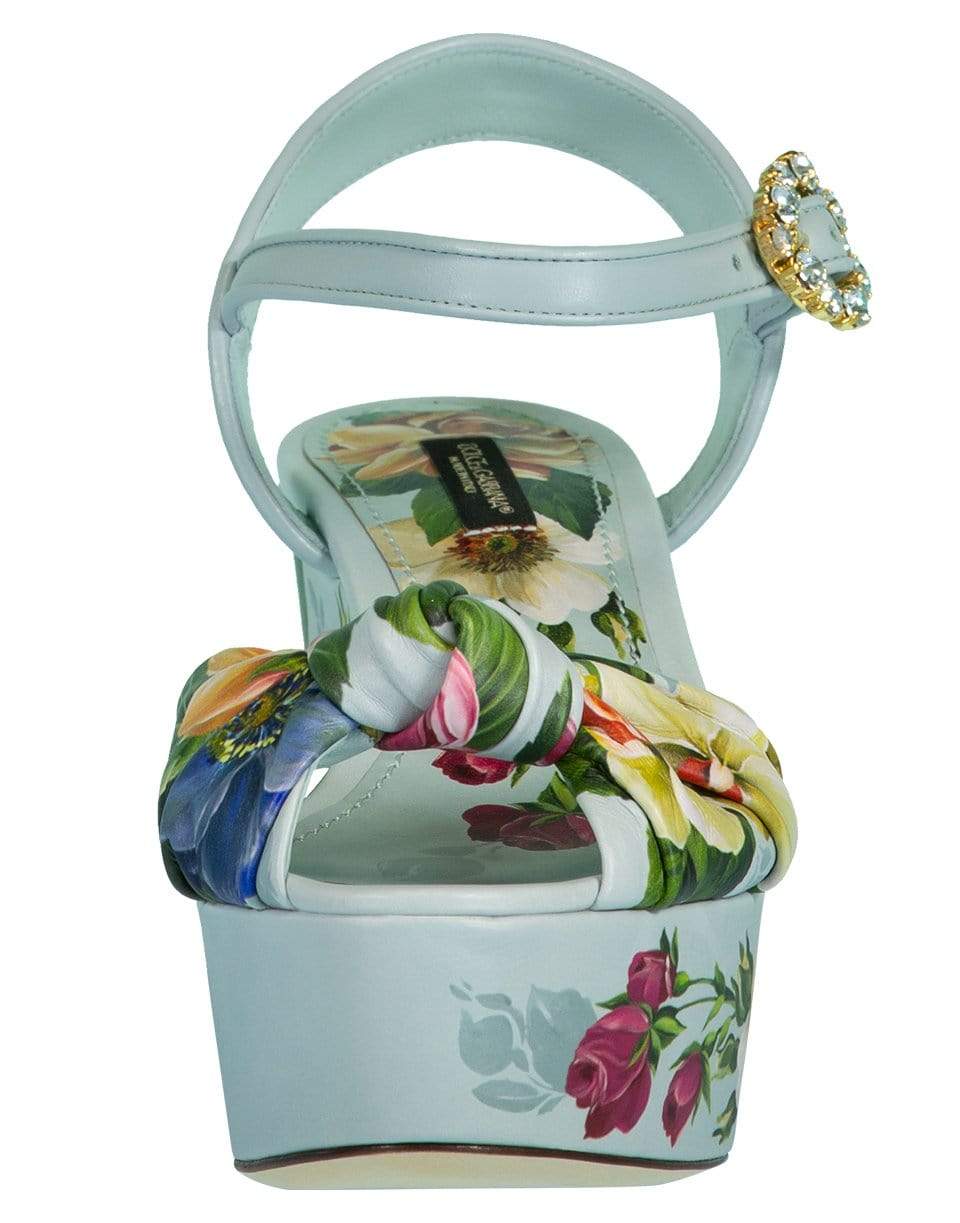 DOLCE & GABBANA-Floral Printed Platform Wedge-