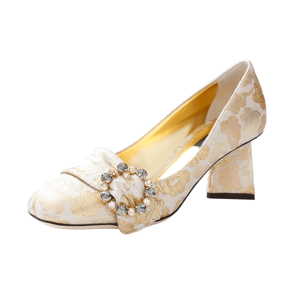 DOLCE & GABBANA-Jacquard Pyramid Heels-