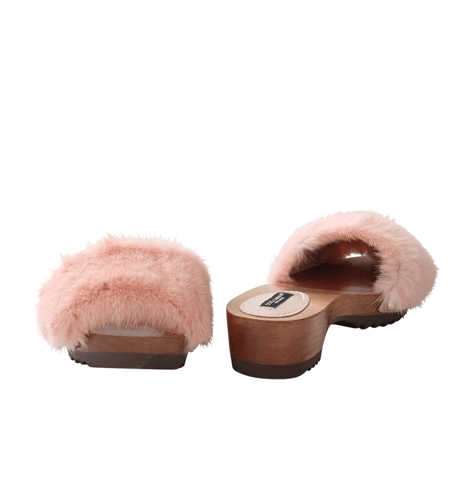 DOLCE & GABBANA-Pink Mink Clog-