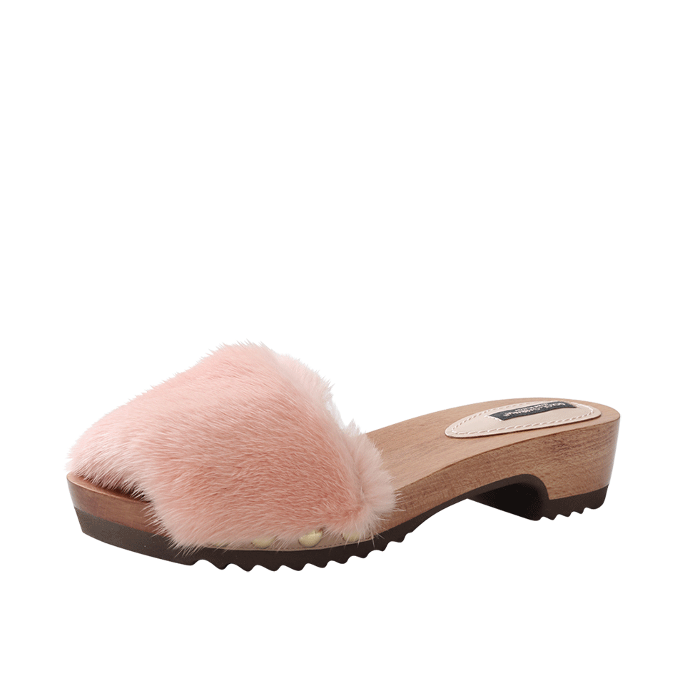 DOLCE & GABBANA-Pink Mink Clog-