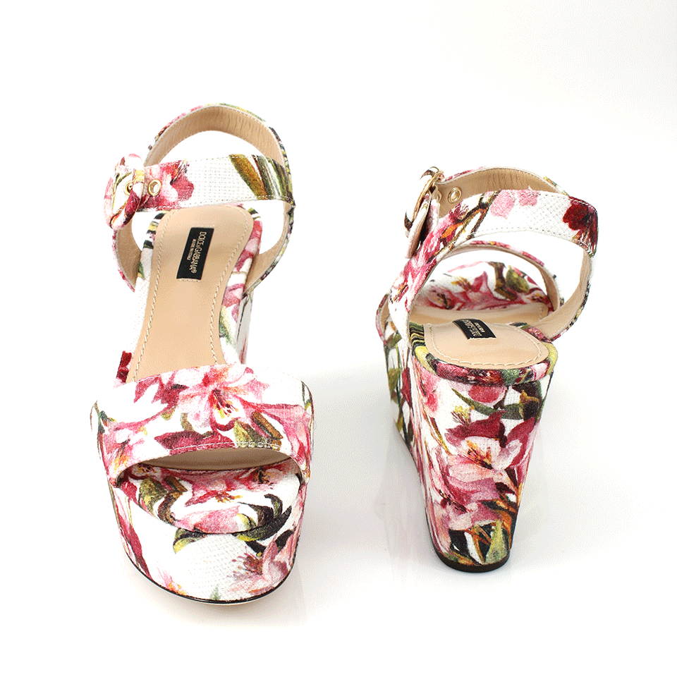 DOLCE & GABBANA-Floral Wedge-