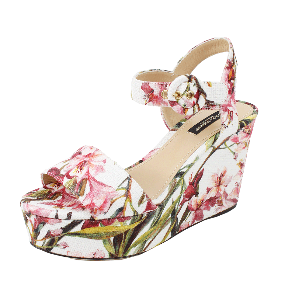 DOLCE & GABBANA-Floral Wedge-