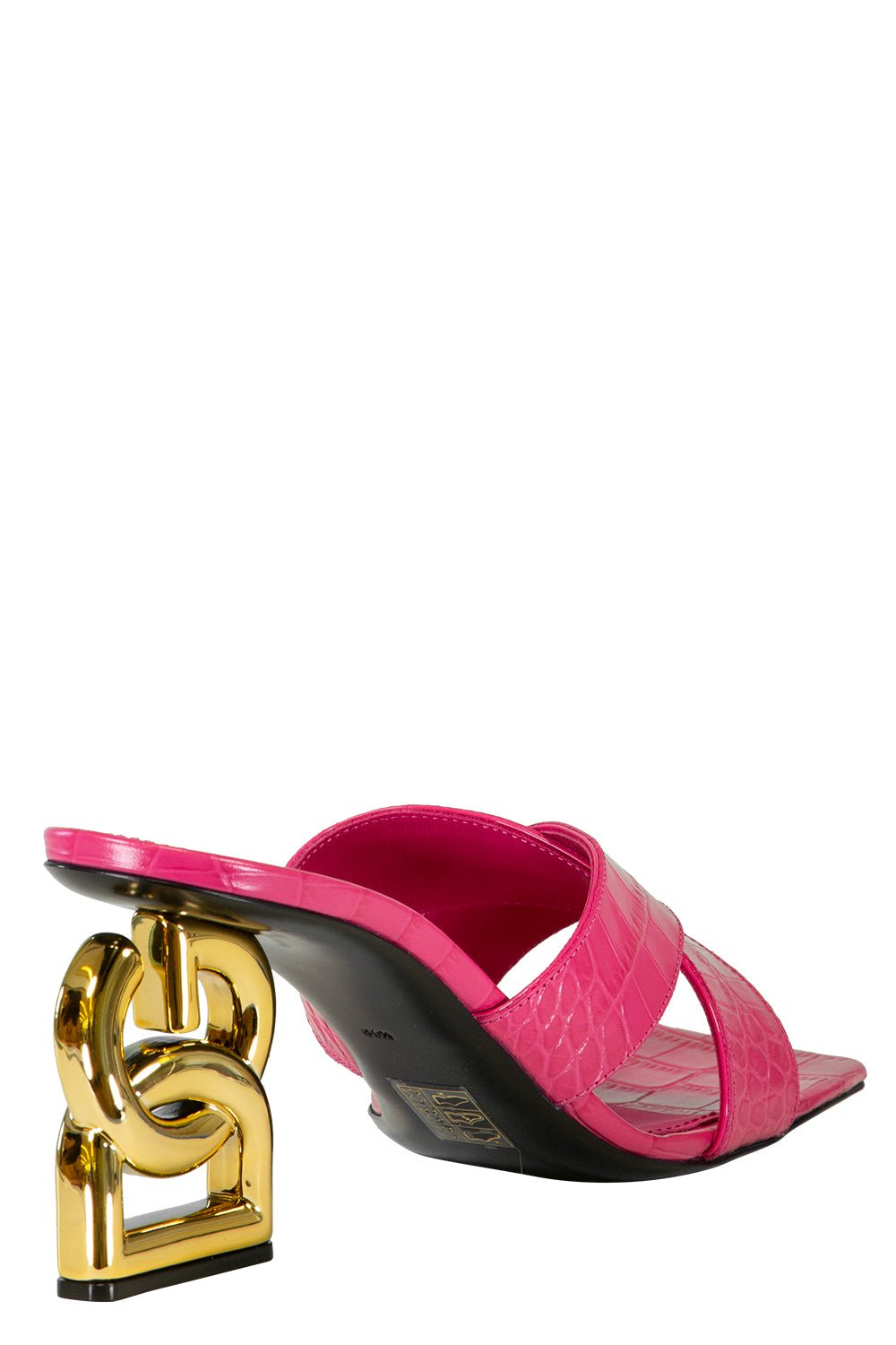 DOLCE & GABBANA-Croc Logo Mule-