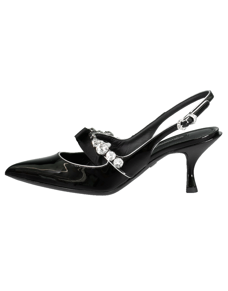 DOLCE & GABBANA-Patent Leather Lori Slingback Pump-