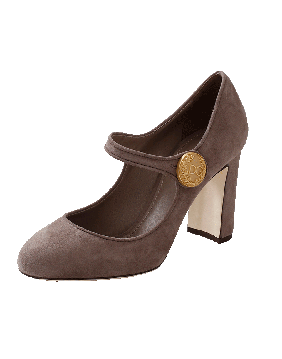 DOLCE & GABBANA-Suede Mary Jane Shoe-