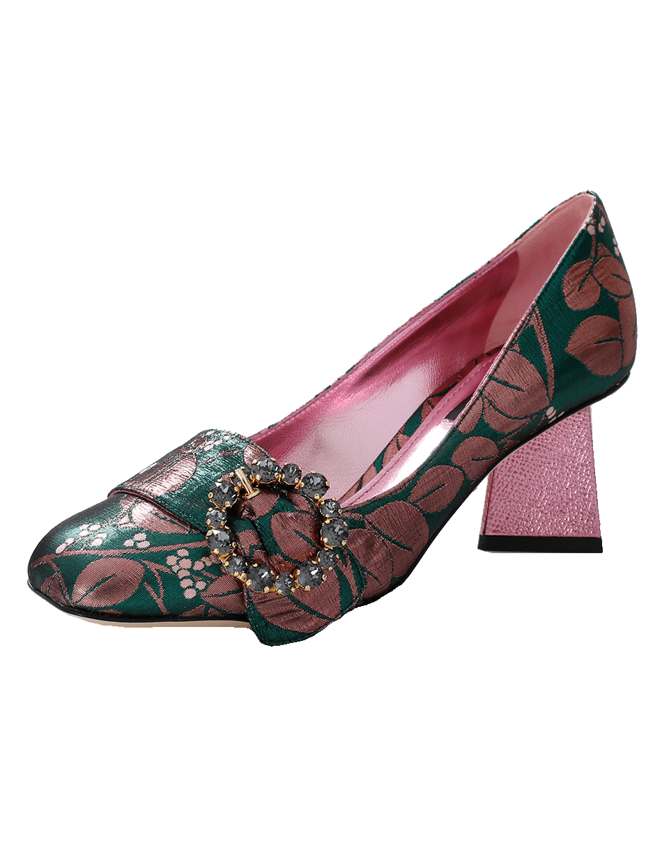 DOLCE & GABBANA-Jeweled Buckle Diamond Pump-