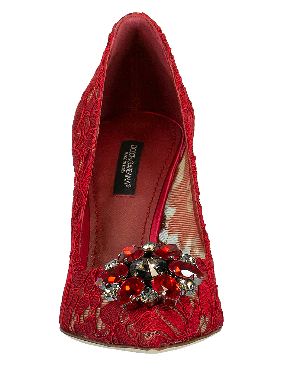 DOLCE & GABBANA-Rainbow Lace Crystal Toe Pump-