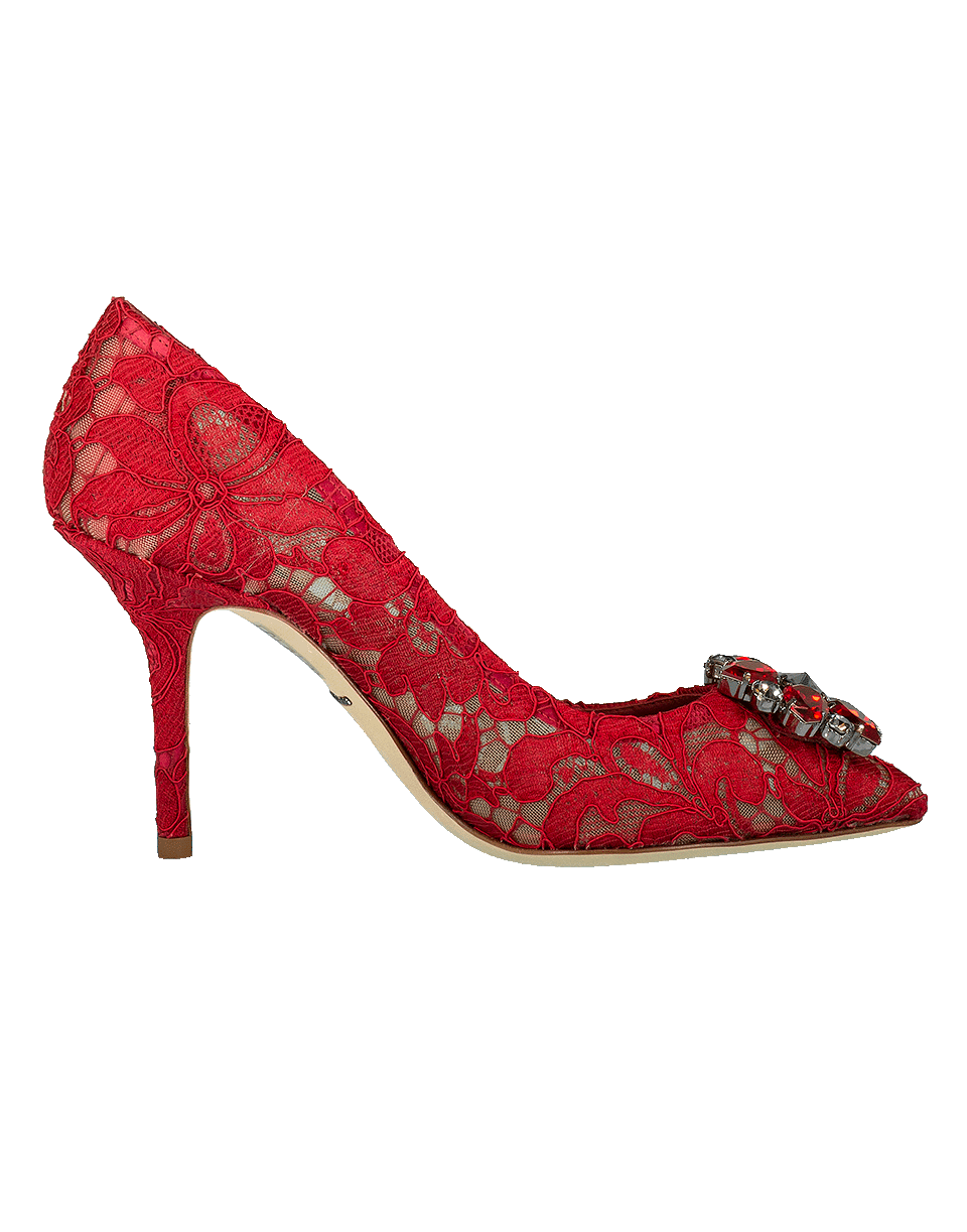 DOLCE & GABBANA-Rainbow Lace Crystal Toe Pump-