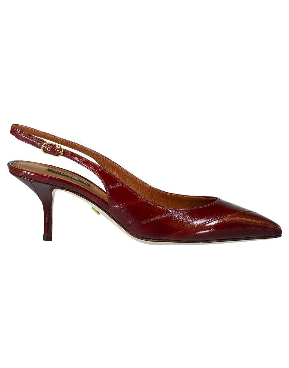 DOLCE & GABBANA-Red Anguilla Slingback Pump-