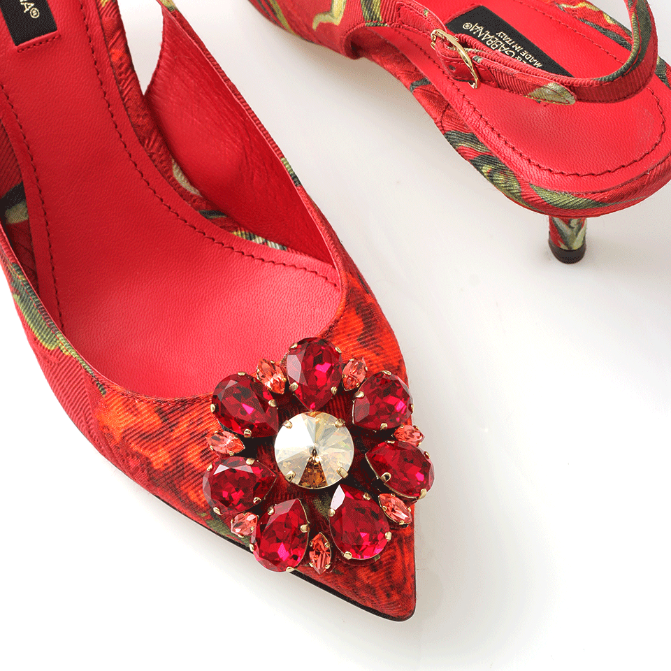 DOLCE & GABBANA-Slingback With Jewel Toe-