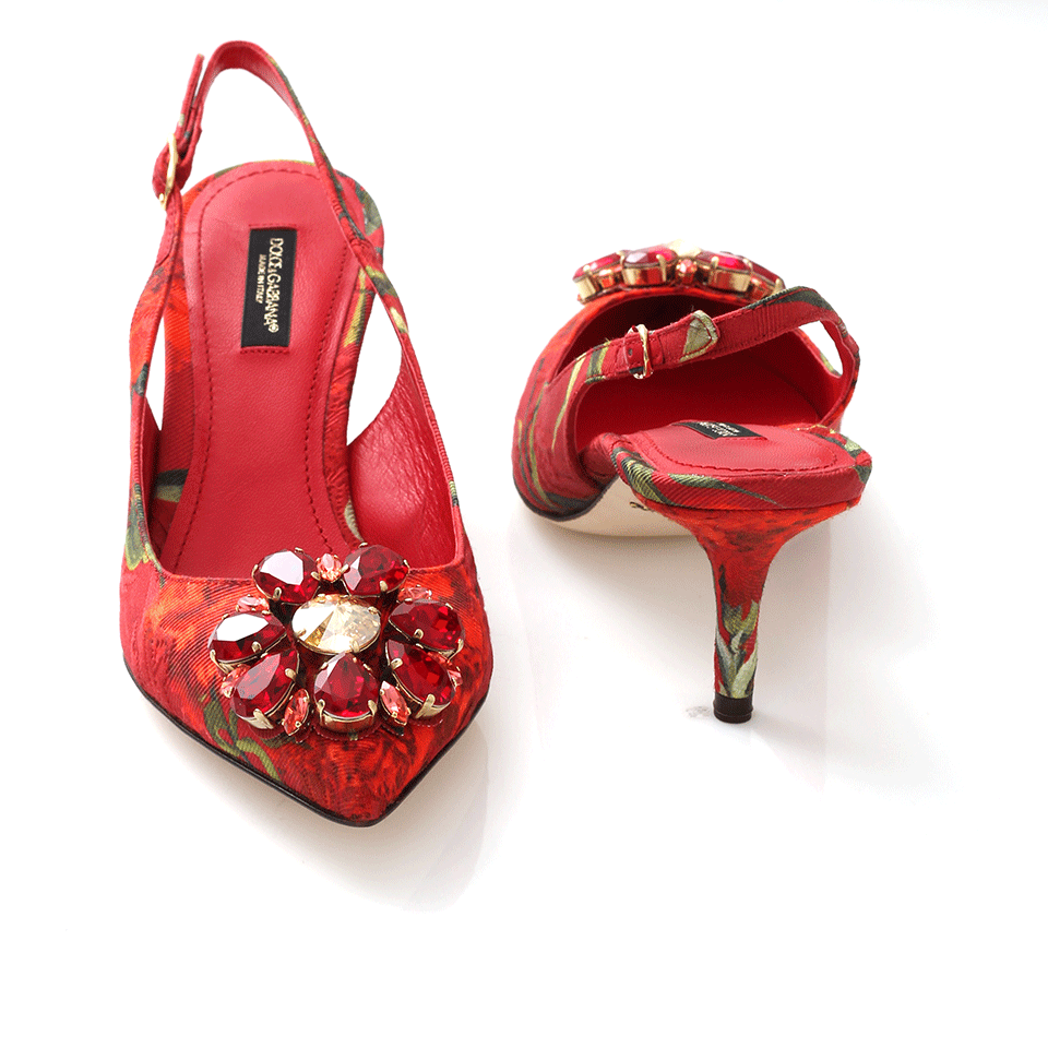DOLCE & GABBANA-Slingback With Jewel Toe-