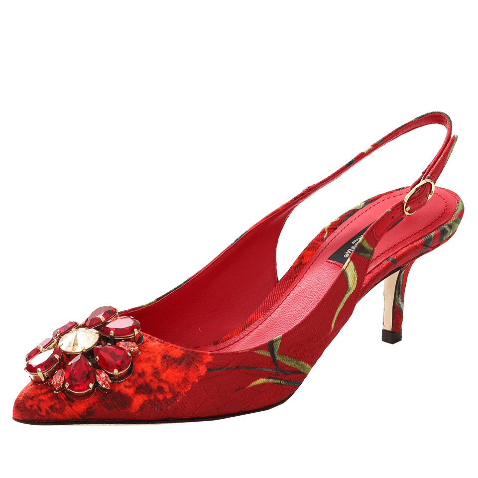 DOLCE & GABBANA-Slingback With Jewel Toe-