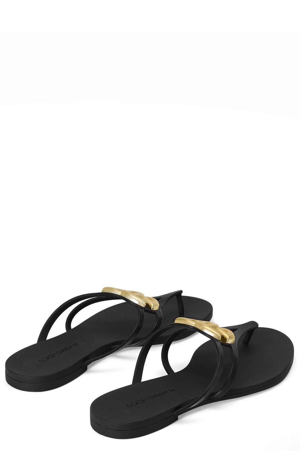 Rubber Thong Sandal - Black-BLACK-36-SHOESANDAL-DOLCE & GABBANA