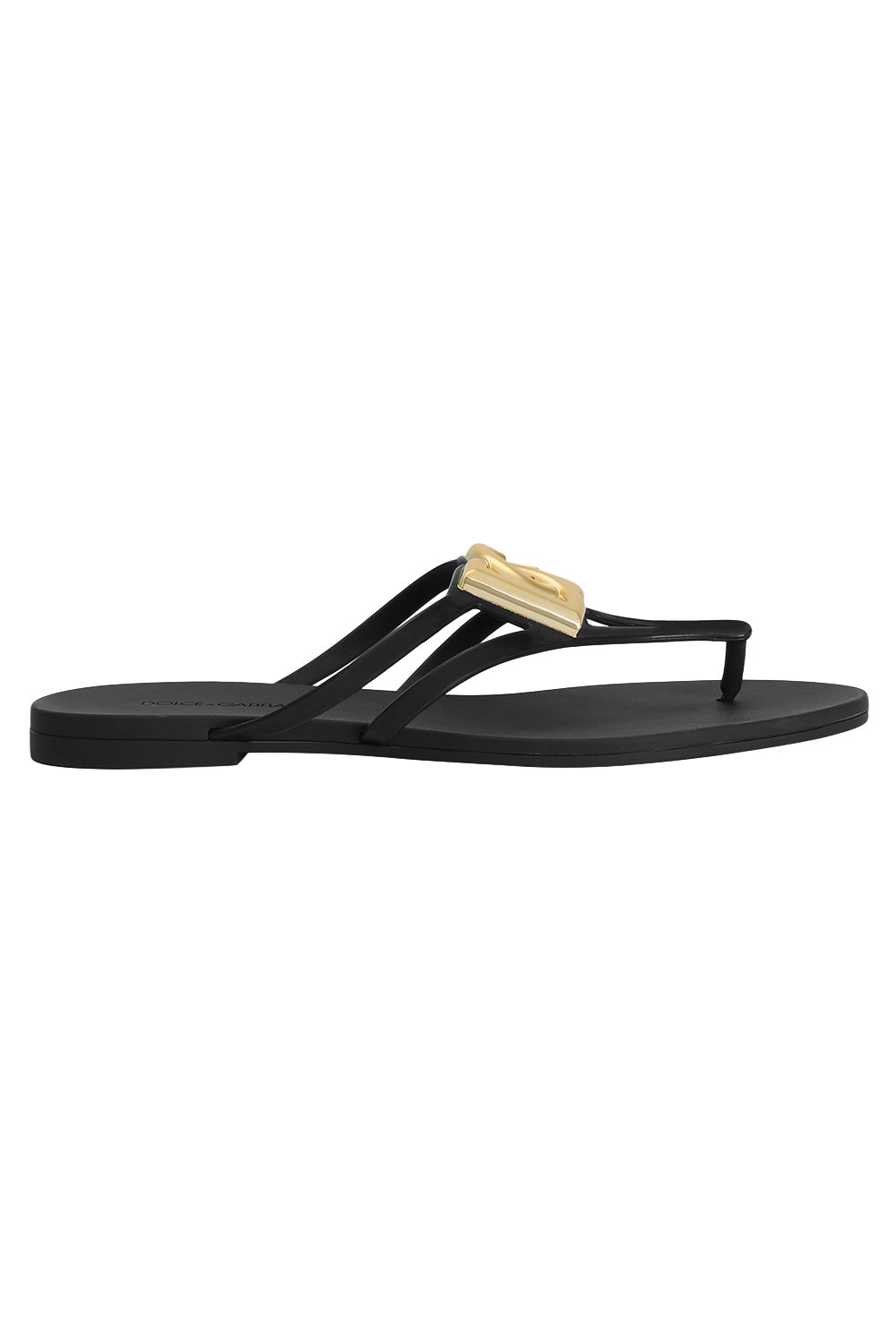 Rubber Thong Sandal - Black-BLACK-36-SHOESANDAL-DOLCE & GABBANA