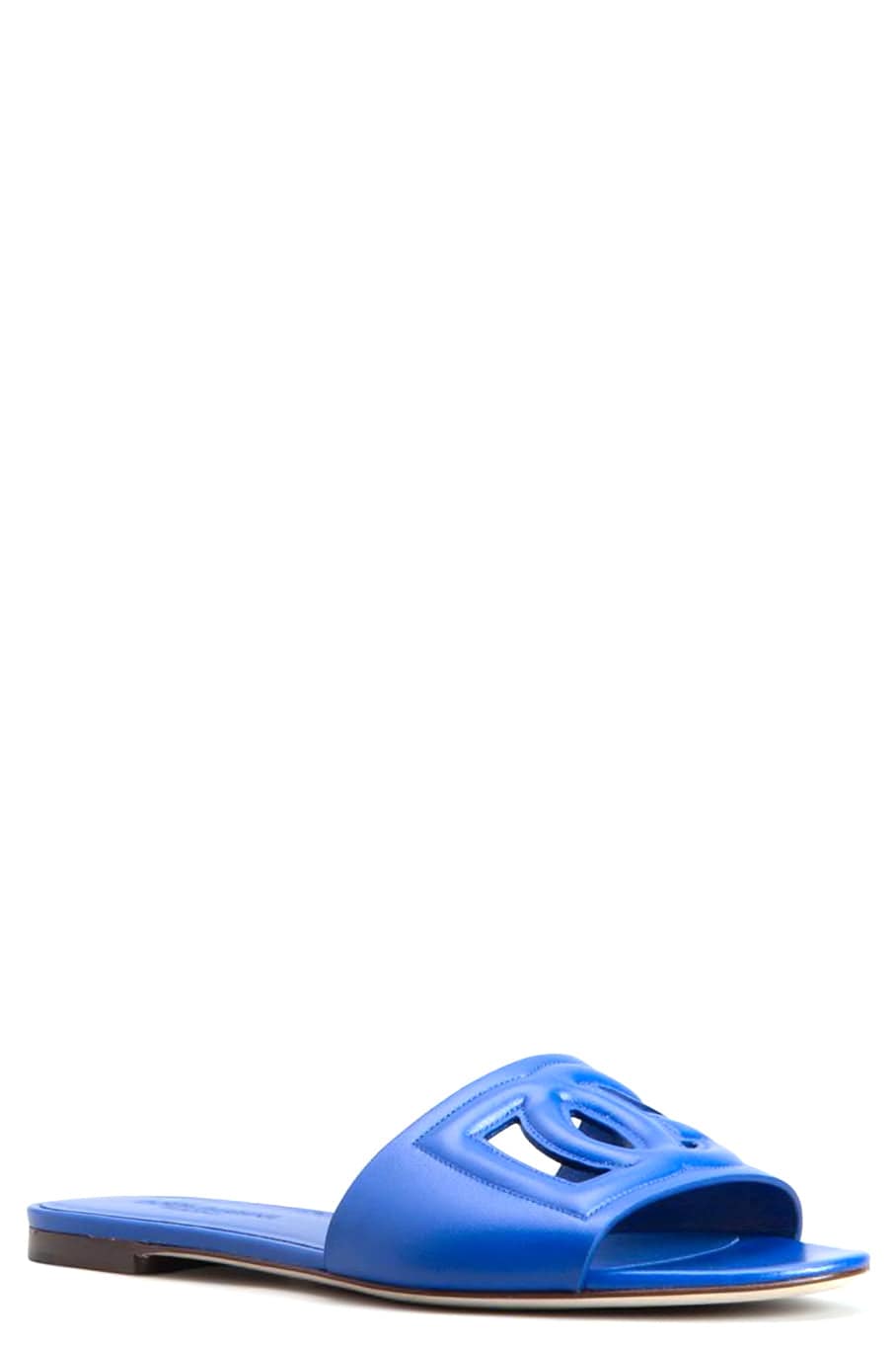 DOLCE & GABBANA-DG Logo Slide Sandal - Blue-