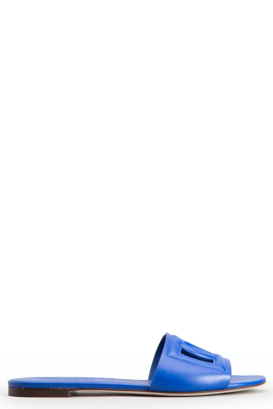 DOLCE & GABBANA-DG Logo Slide Sandal - Blue-