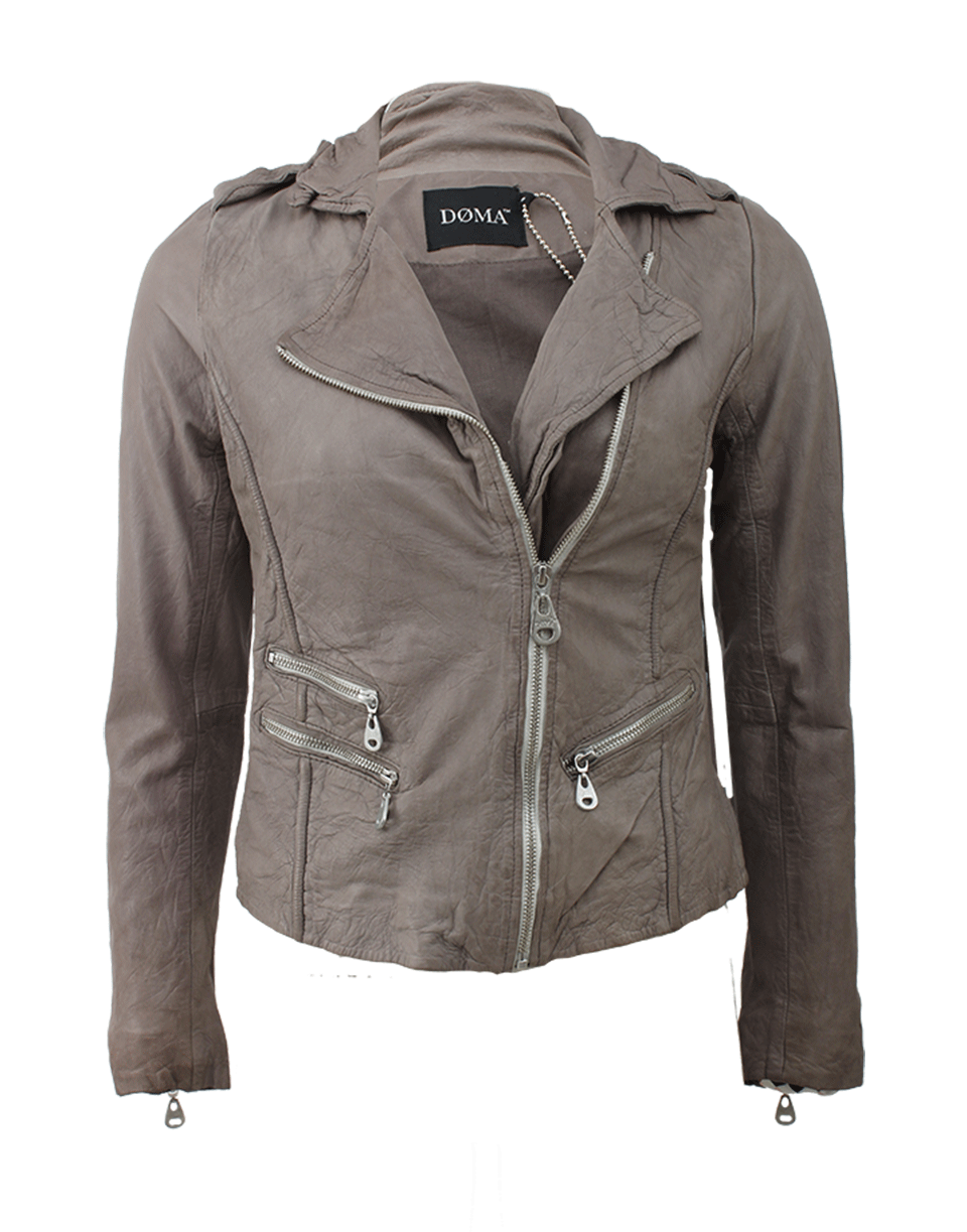 DOMA-Moto Jacket With Zippers-